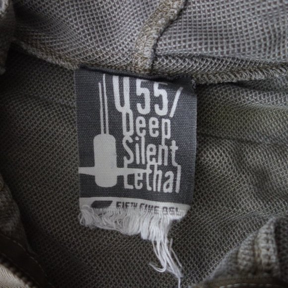 Diesel 55DSL U55 Deep Silent Lethal Kaki Zip Up Hoodie Made in India Size S - Picture 13 of 16